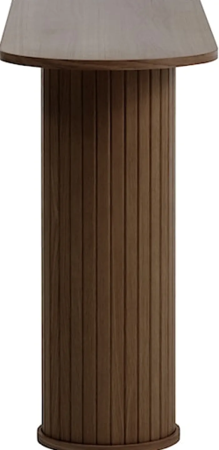 Konsola Gativel 130 cm lamele dąb palony