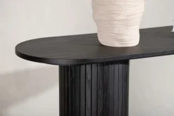 Konsola Gratorm 130x40 cm lamele czarna