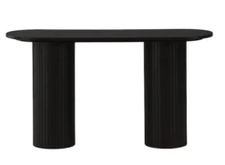 Konsola Gratorm 130x40 cm lamele czarna