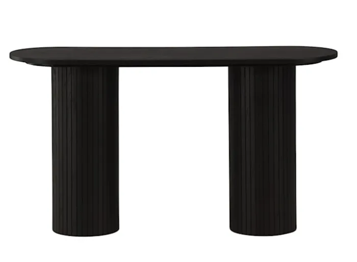 Konsola Gratorm 130x40 cm lamele czarna