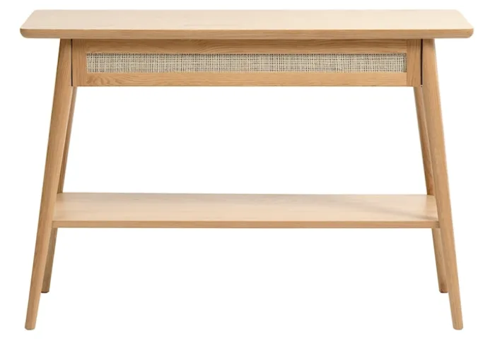 Konsola Visimmy 110x40 cm dąb/plecionka