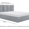 Łóżko tapicerowane 120x200 cm Drimmi z pojemnikiem rudobrązowe velvet hydrofobowy