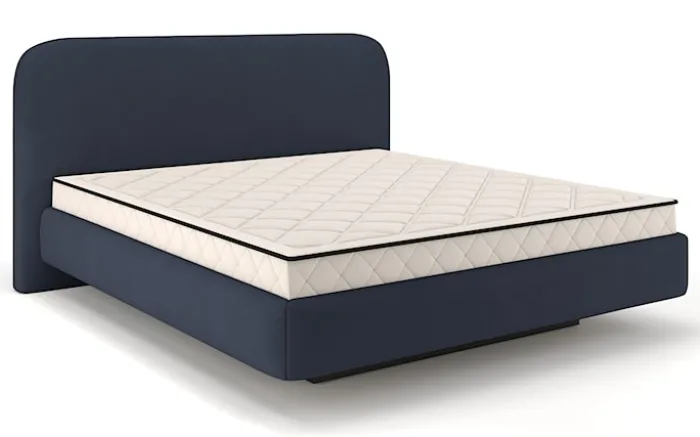 Łóżko tapicerowane 120x200 cm Nellado z pojemnikiem denim szenil
