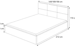 Łóżko tapicerowane 180x200 cm Nestio z pojemnikiem i metalowym stelażem jasnobeżowy welur