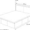 Łóżko tapicerowane 180x200 cm Soave II z pojemnikiem i metalowym stelażem stalowy welur