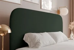 Łóżko tapicerowane 160x200 cm Sonvivo z pojemnikiem na pościel ciemnozielone szenil stelaż metalowy