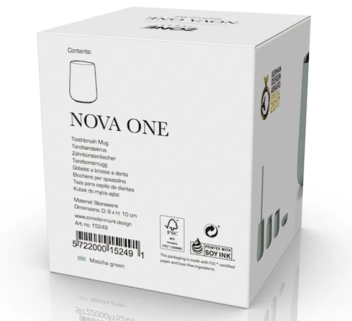 Kubek na szczoteczki do zębów Nova One zielony