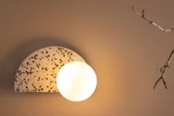 Lampa ścienna Abbeville 13 cm szara lastryko