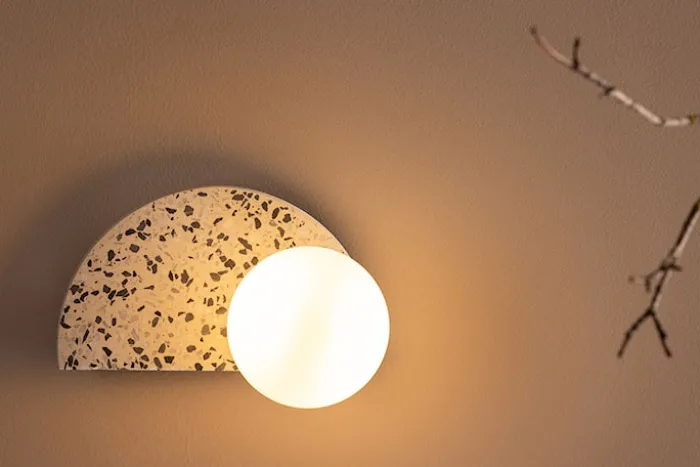 Lampa ścienna Abbeville 13 cm szara lastryko