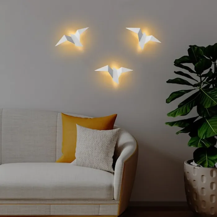 Lampa ścienna Denched 31 cm biała