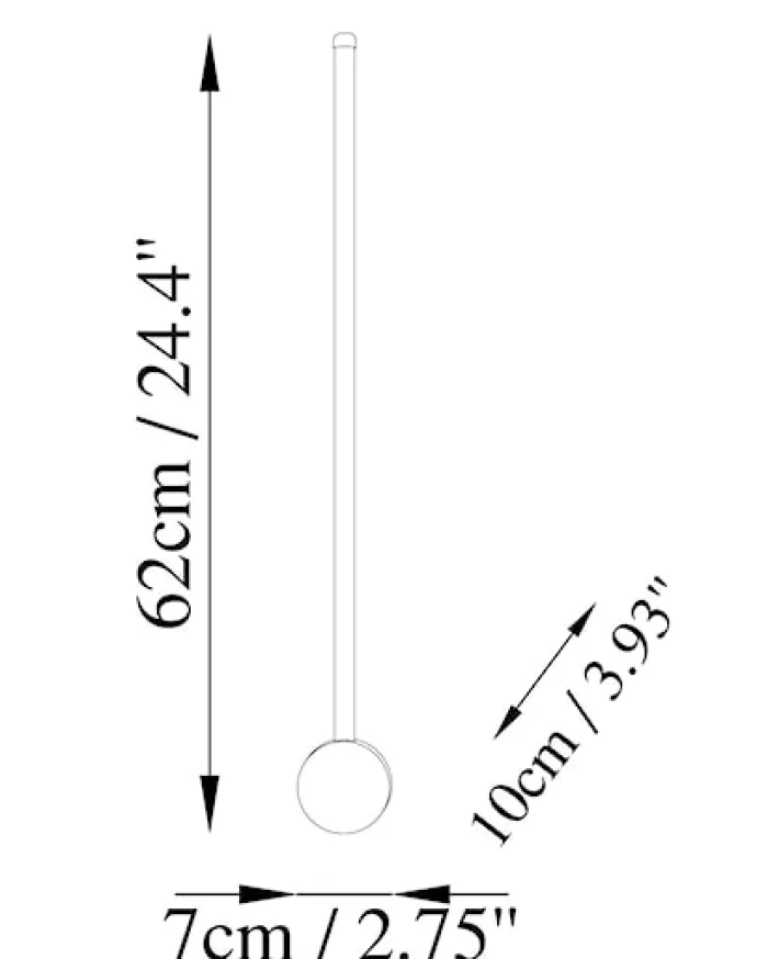 Lampa ścienna Walriefle 62 cm złota