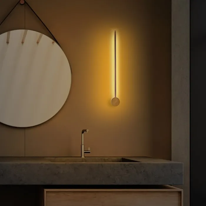 Lampa ścienna Walriefle 62 cm złota