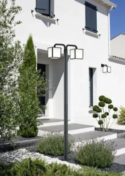 Lampa ogrodowa Cubango x2 200 cm antracytowa