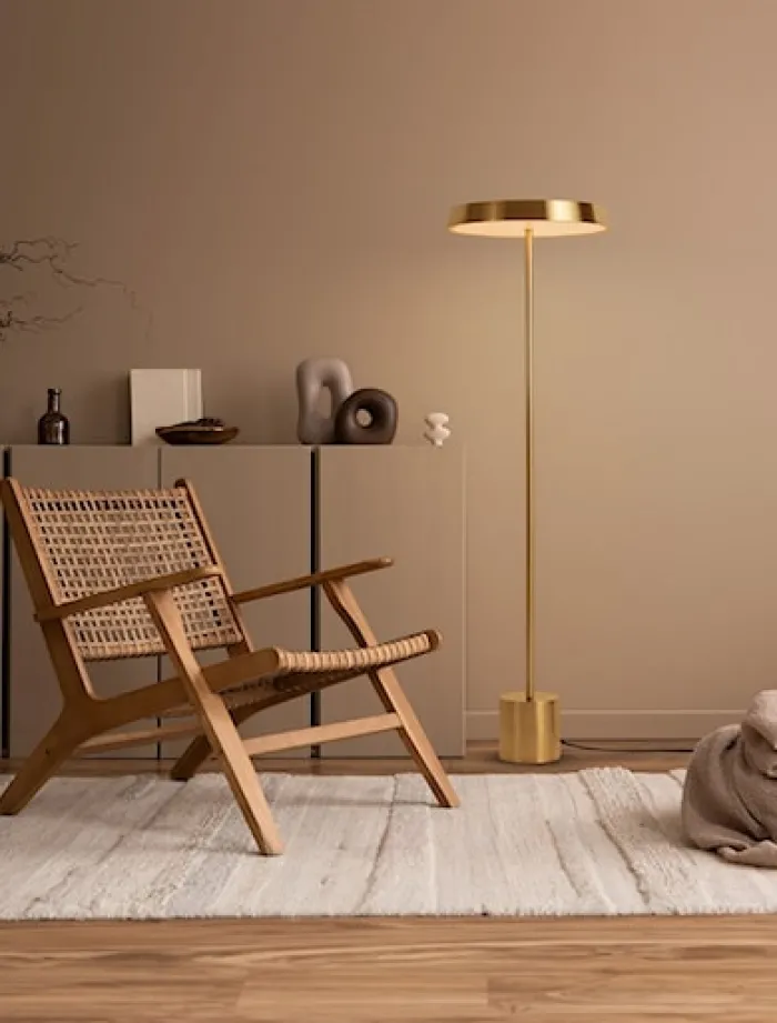Lampa podłogowa Bleggy LED złota