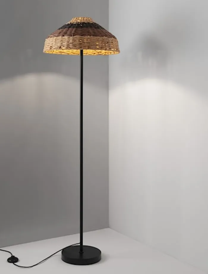 Lampa podłogowa Digilly czarno-brązowa