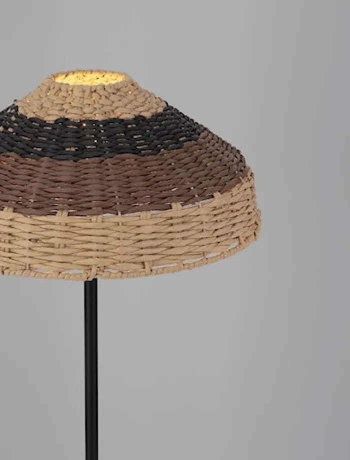 Lampa podłogowa Digilly czarno-brązowa