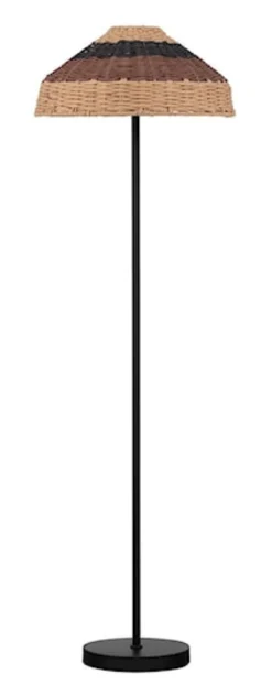 Lampa podłogowa Digilly czarno-brązowa