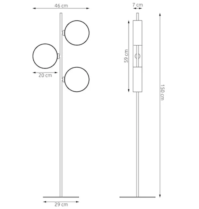Lampa podłogowa Drumz czarno-brązowa