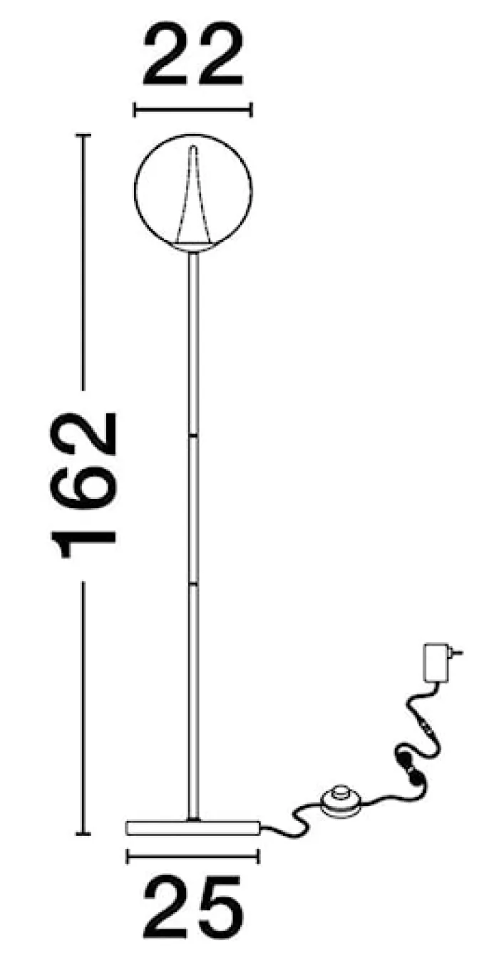Lampa podłogowa Eviline LED złota