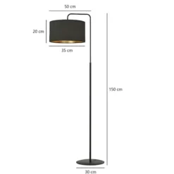 Lampa podłogowa Hellid 150 cm czarna