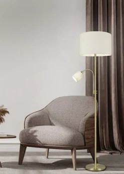 Lampa podłogowa Hotel x2 beżowo-złota