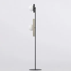 Lampa podłogowa Kiss x2 mokka na czarnym stelażu