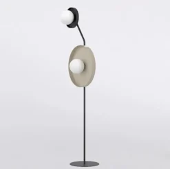 Lampa podłogowa Kiss x2 mokka na czarnym stelażu