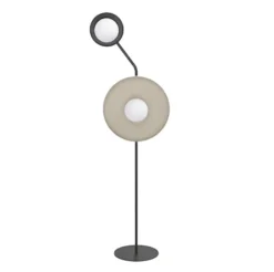 Lampa podłogowa Kiss x2 mokka na czarnym stelażu
