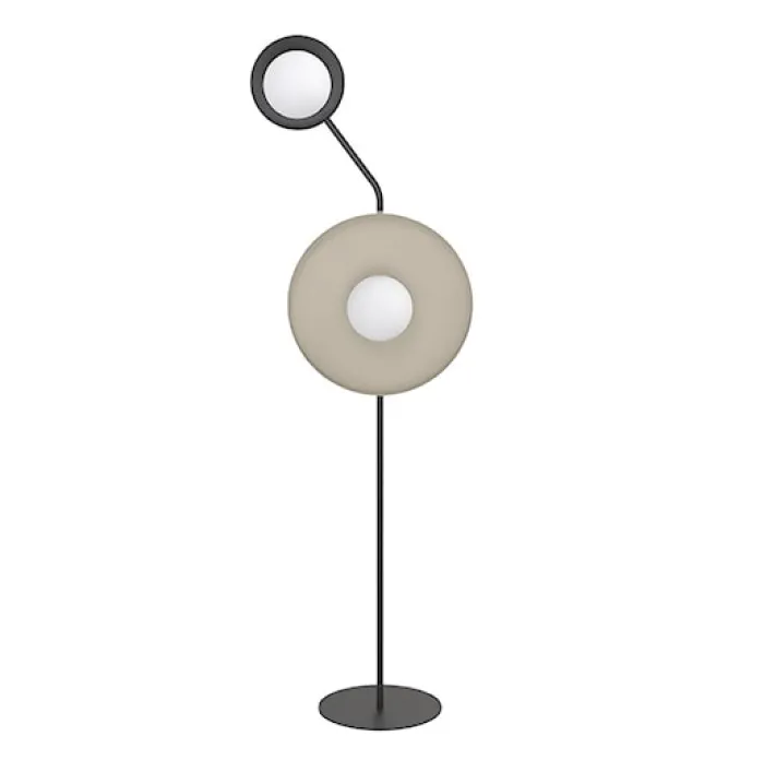 Lampa podłogowa Kiss x2 mokka na czarnym stelażu