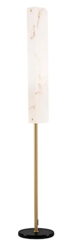 Lampa podłogowa Litivently LED złota marmurowa