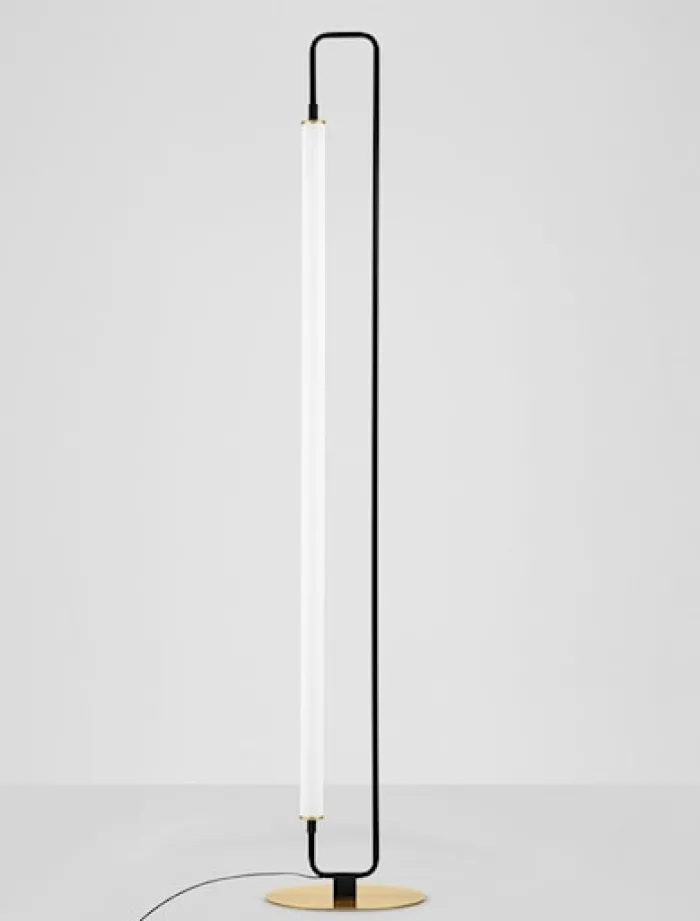 Lampa podłogowa Poucil LED złoto-czarna