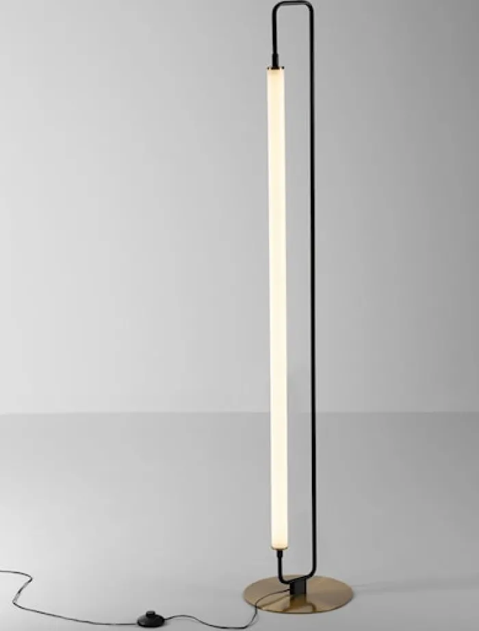 Lampa podłogowa Poucil LED złoto-czarna