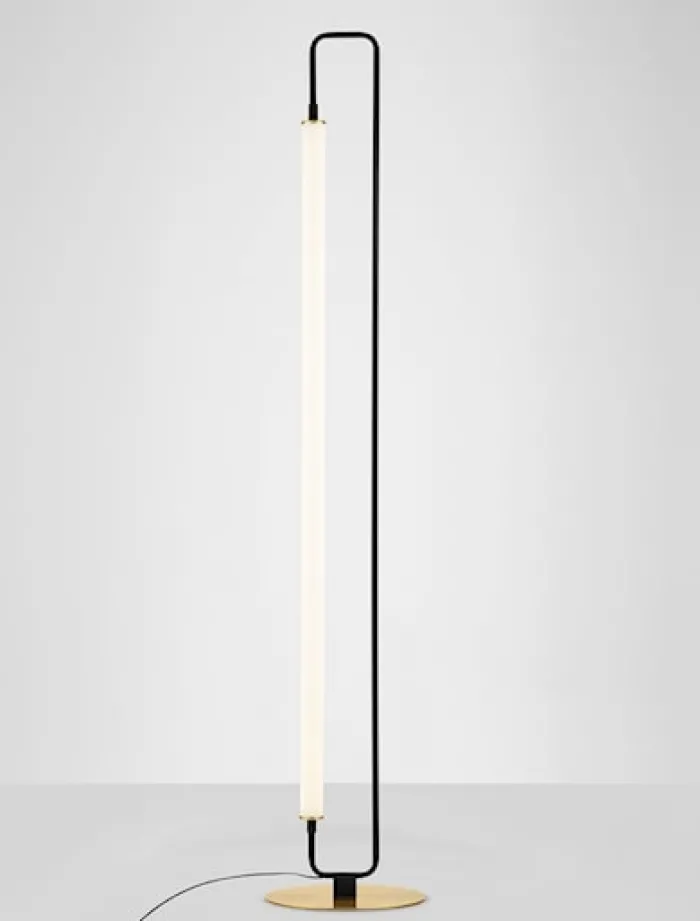 Lampa podłogowa Poucil LED złoto-czarna