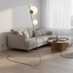 Lampa podłogowa Tatu x2 mokka