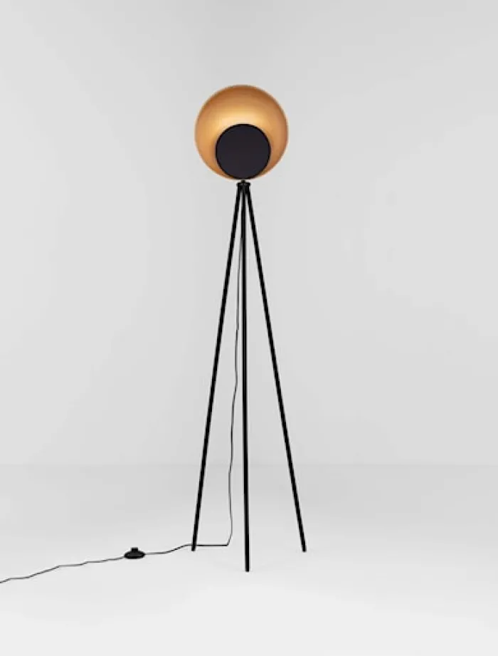 Lampa podłogowa Valoan LED złoto-czarna