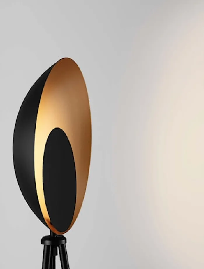 Lampa podłogowa Valoan LED złoto-czarna