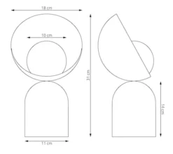 Lampa stołowa Boto ciepły szary