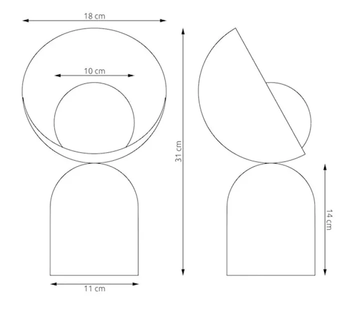 Lampa stołowa Boto mokka