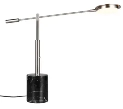 Lampa stołowa Fiore LED czarno-srebrna