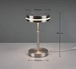 Lampa stołowa Franklin LED srebrna