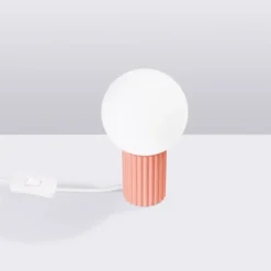Lampa stołowa Halo brzoskwiniowa