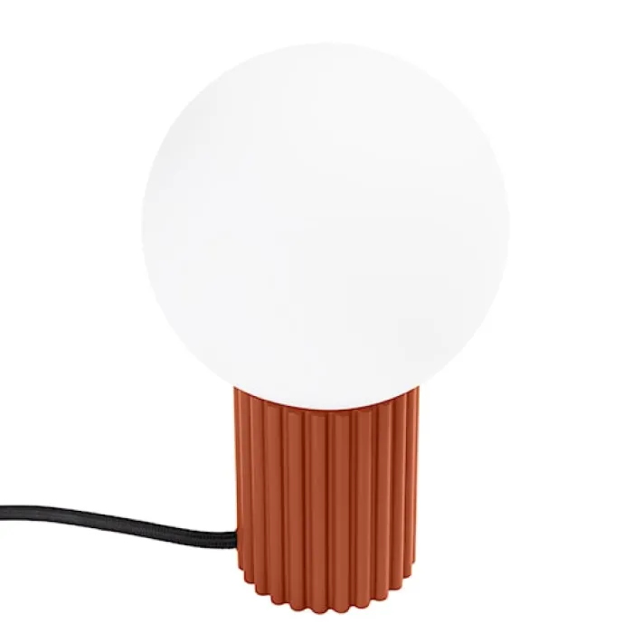 Lampa stołowa Halo ochra czerwona