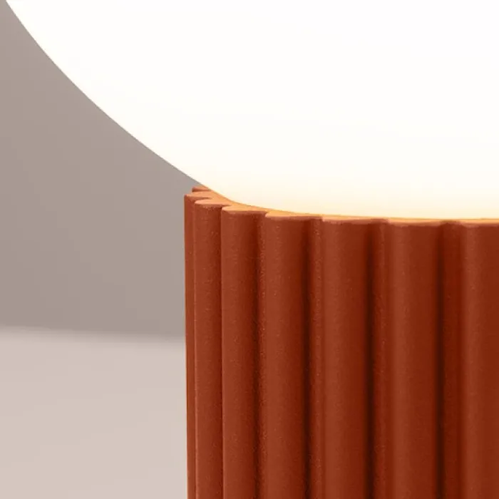 Lampa stołowa Halo ochra czerwona