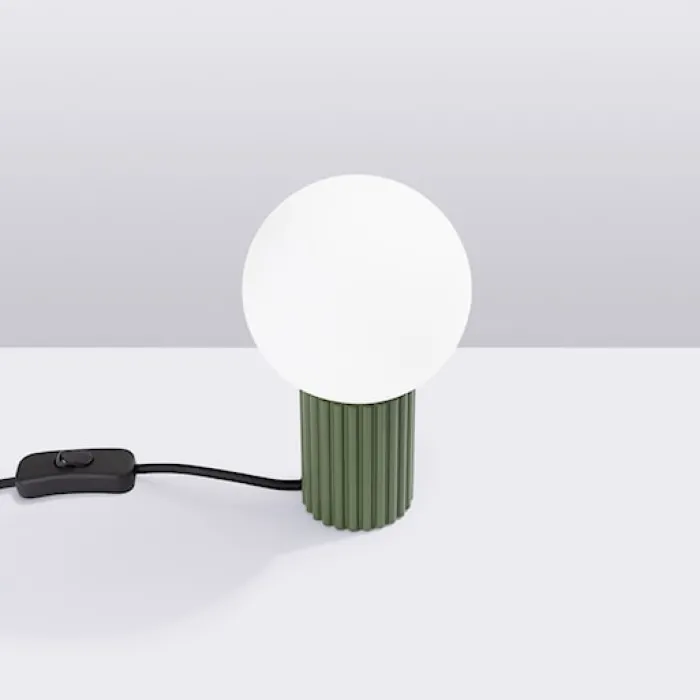 Lampa stołowa Halo zielona oliwka