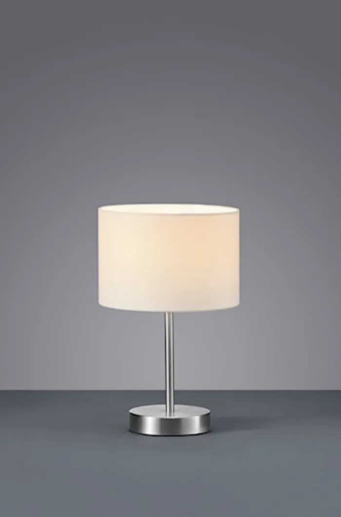Lampa stołowa Hotel 32 cm biało-srebrna