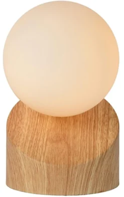 Lampa stołowa Len jasnobrązowa podstawa