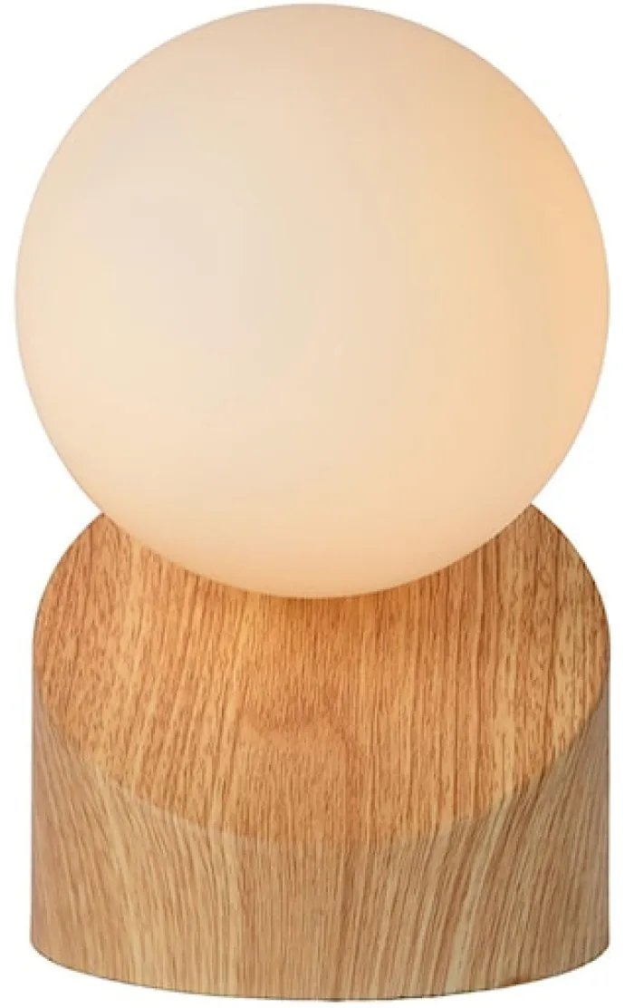 Lampa stołowa Len jasnobrązowa podstawa