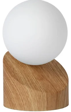 Lampa stołowa Len jasnobrązowa podstawa