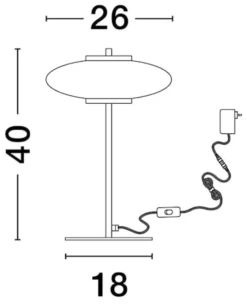 Lampa stołowa Lynoll LED czarna