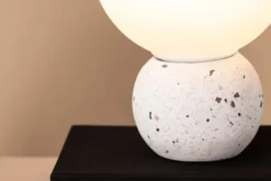 Lampa stołowa Metz 29 cm biała lastryko